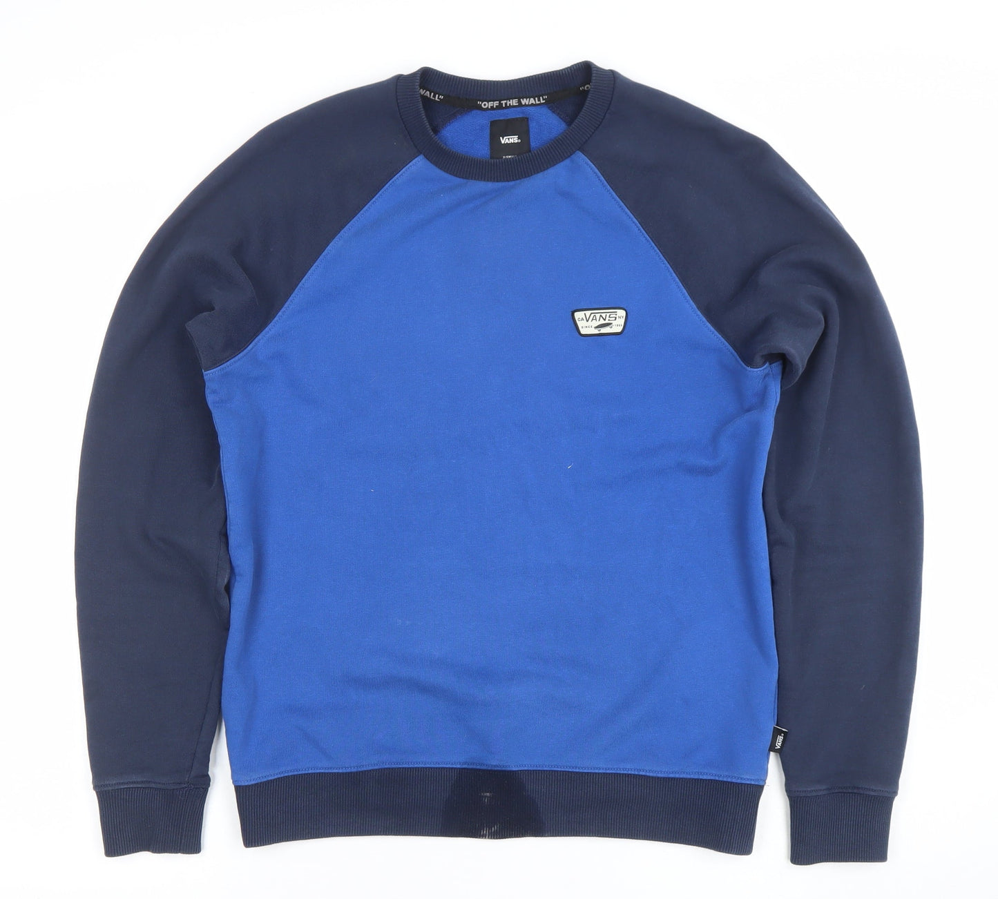 Vans Mens Blue Crew Neck Pullover Sweatshirt XS Regular Fit