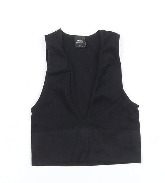 Urban Outfitters Women Black M Sports Bra Seamless Nylon Elastane