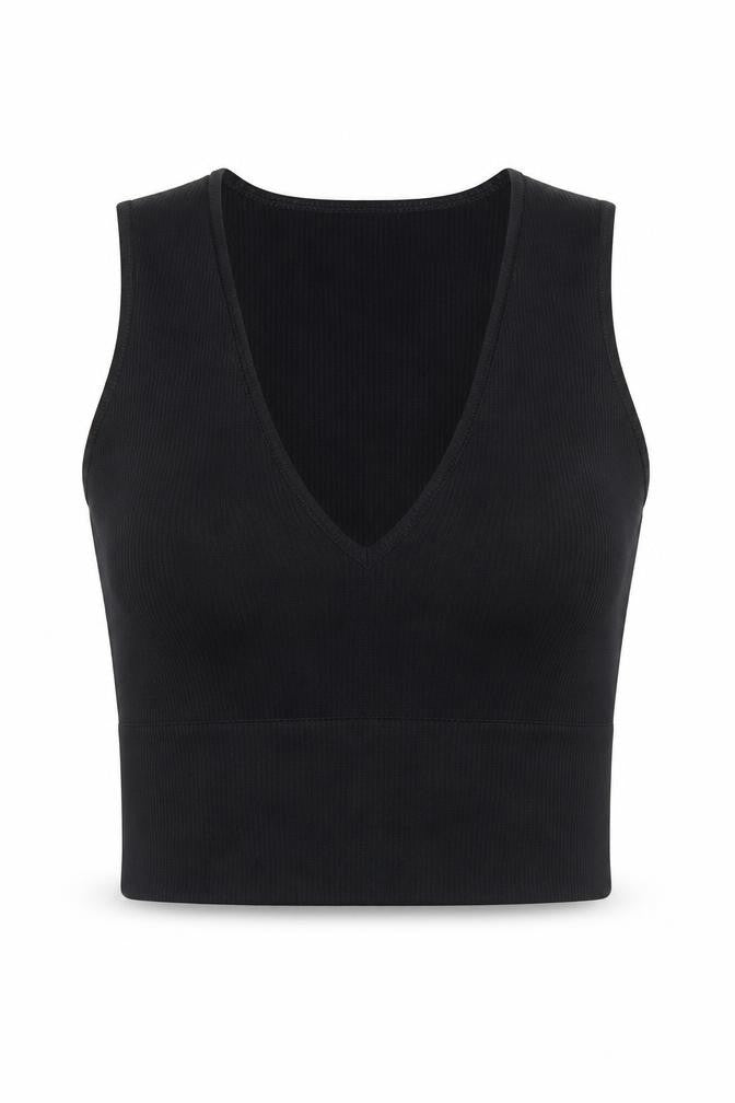 Urban Outfitters Women Black M Sports Bra Seamless Nylon Elastane