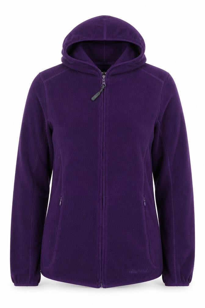 Peter Storm Womens Purple Fleece Hooded Full Zip Jacket Size 10
