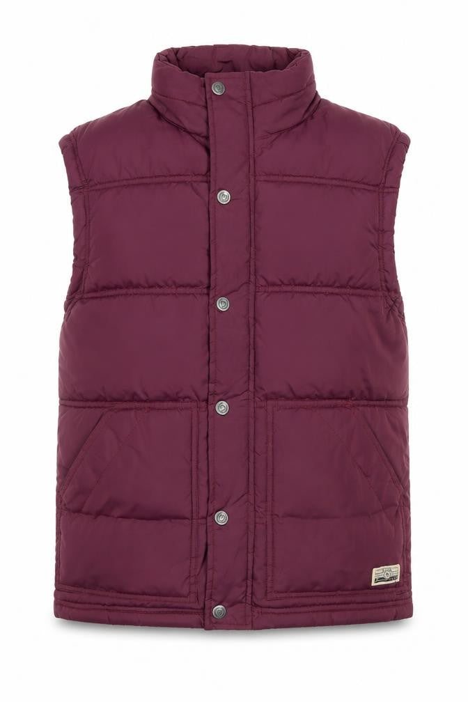 EASY Men's Red Padded Bodywarmer Waistcoat Size S Polyester