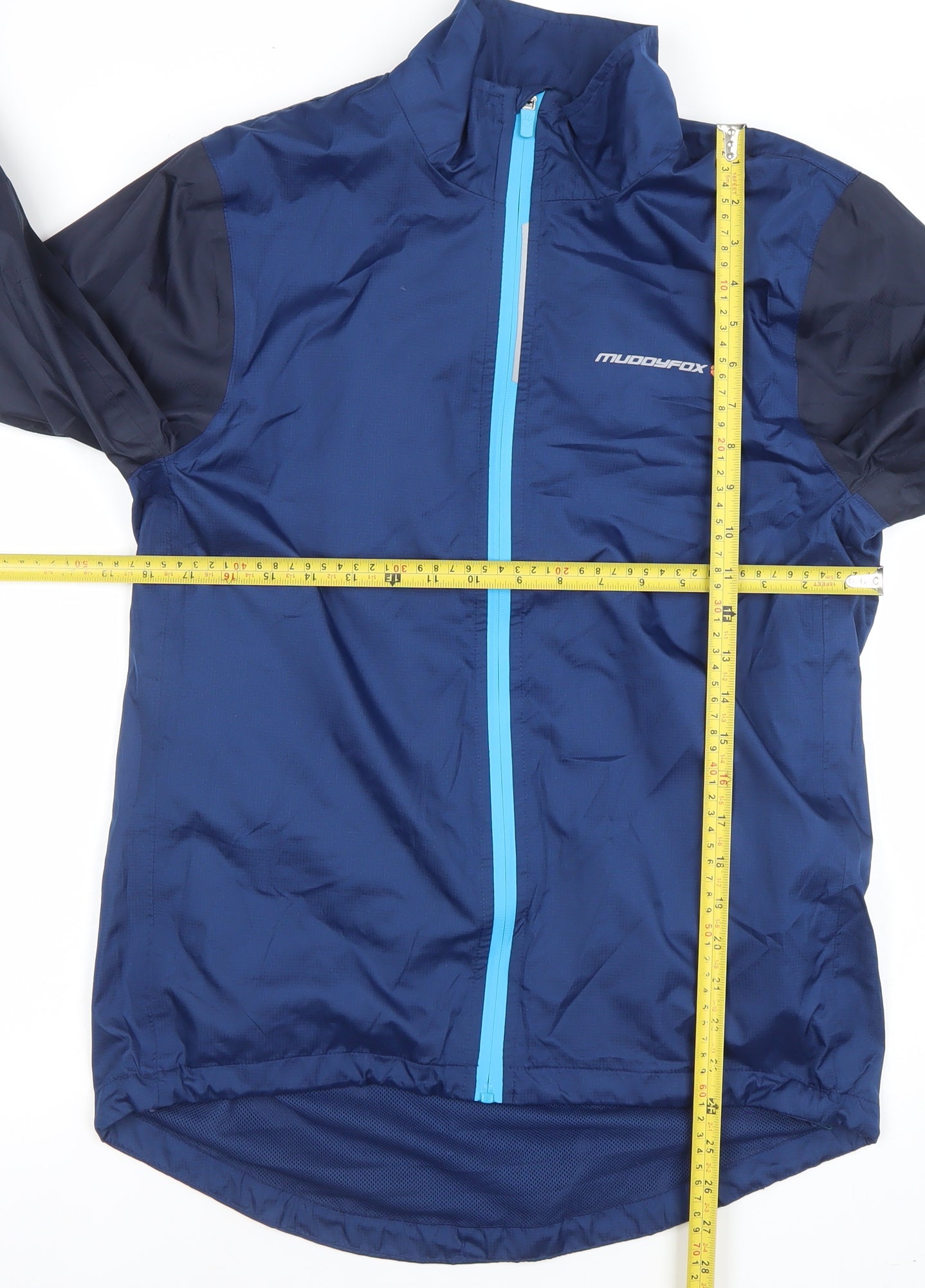 Muddyfox Men's Blue Windbreaker Cycling Jacket Size S Lightweight Waterproof