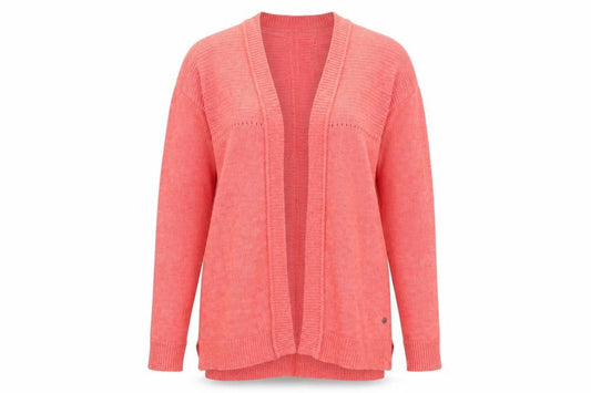 White Stuff Women’s Pink Merino Wool Blend Long Sleeve V-Neck Cardigan Size 6