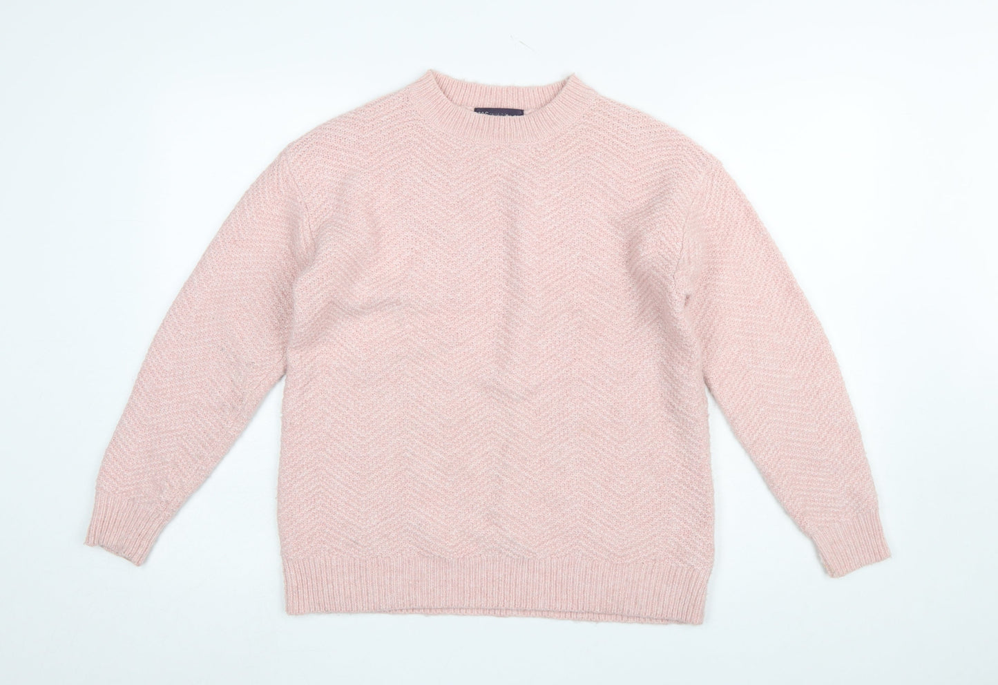 Marks and Spencer Women’s Pink Crew Neck Knit Jumper Size S