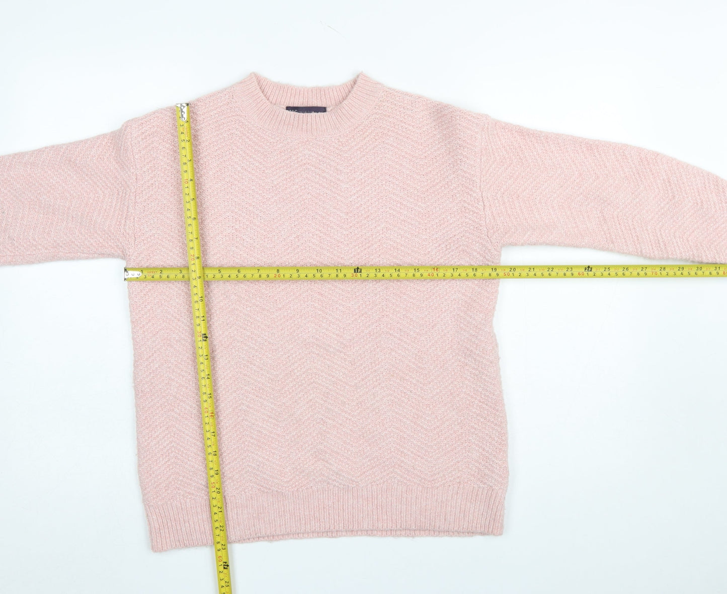 Marks and Spencer Women’s Pink Crew Neck Knit Jumper Size S