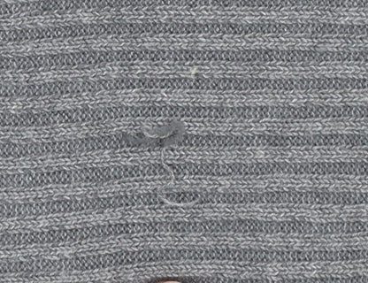 Quiz Women’s Grey Ribbed Crew Neck Long Sleeve Pullover Jumper Size S