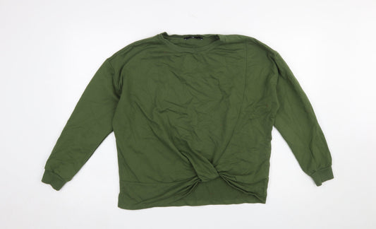 Very Women’s Green Twist Front Pullover Sweatshirt Size 12