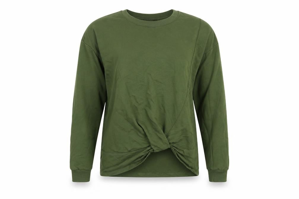 Very Women’s Green Twist Front Pullover Sweatshirt Size 12