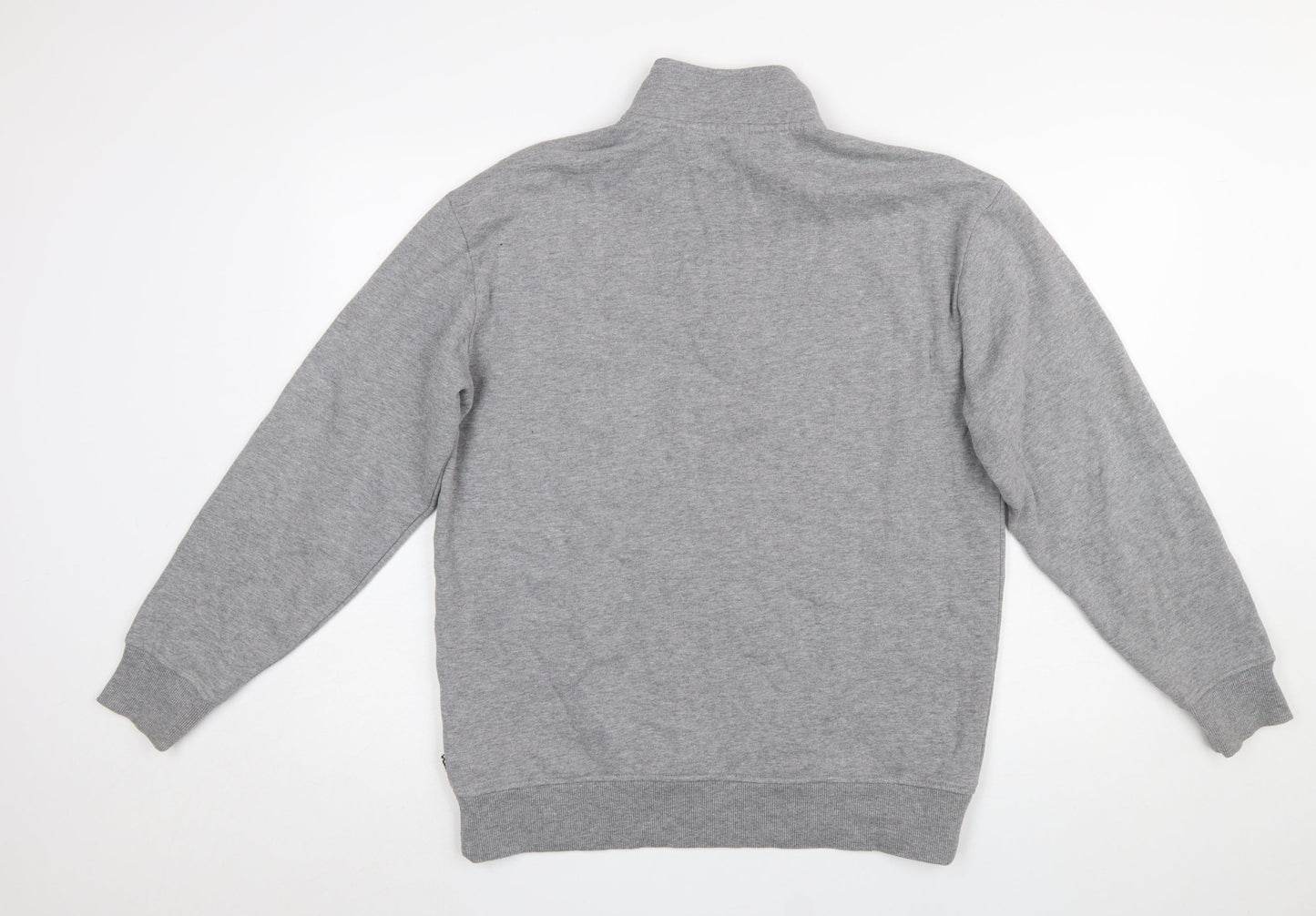 Vans Men's Grey XS 1/2 Zip High Neck Graphic Sweatshirt