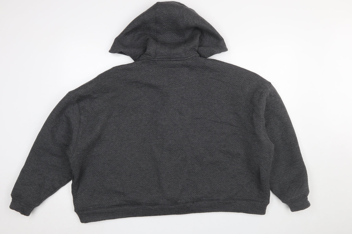 Lunya Womens Dark Grey Pullover Hoodie XS/S Relaxed Fit Cotton Blend