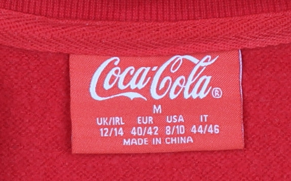 Coca-Cola Red Christmas Graphic Sweatshirt Women M 12/14 Pullover
