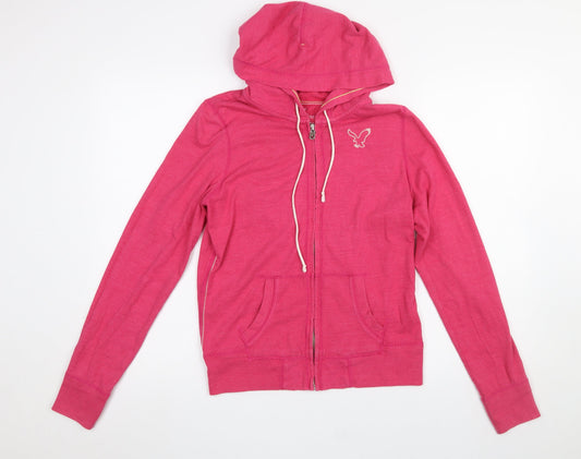 American Eagle Outfitters Womens Pink Full Zip Hoodie Size M