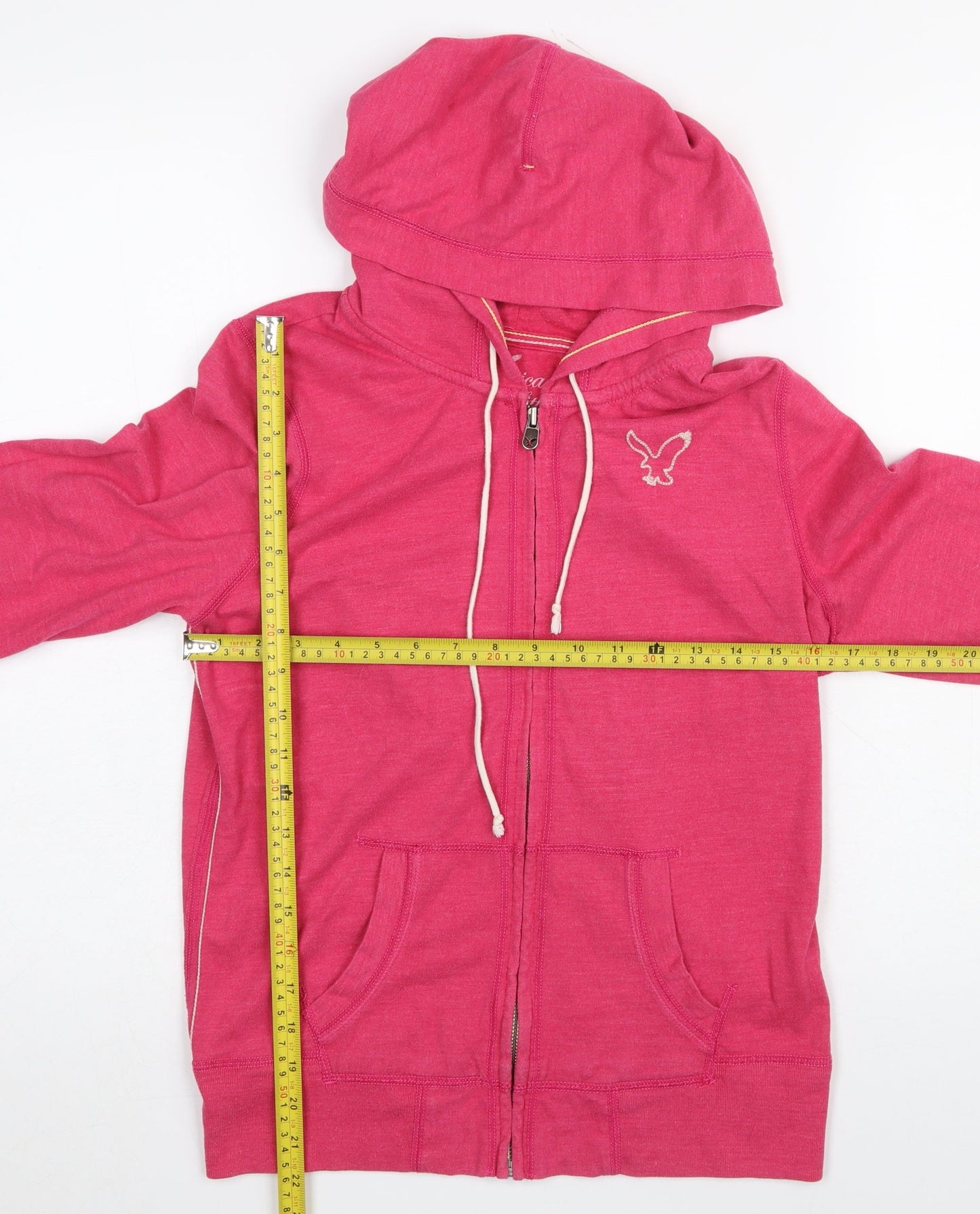 American Eagle Outfitters Womens Pink Full Zip Hoodie Size M
