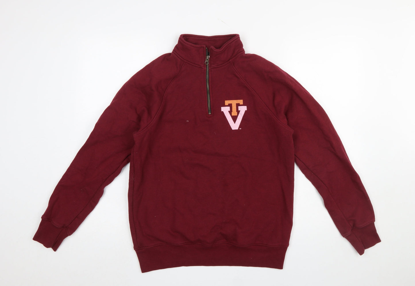 Homefield Men's Red 1/4 Zip Pullover Sweatshirt M