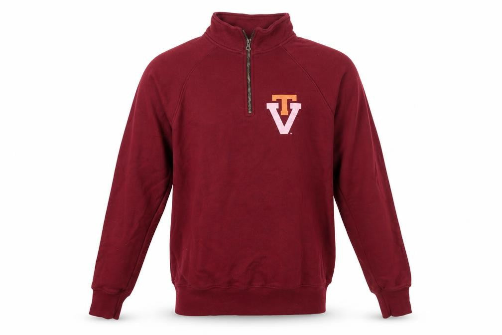 Homefield Men's Red 1/4 Zip Pullover Sweatshirt M