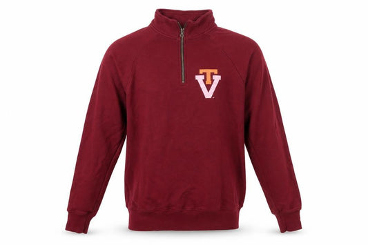Homefield Men's Red 1/4 Zip Pullover Sweatshirt M