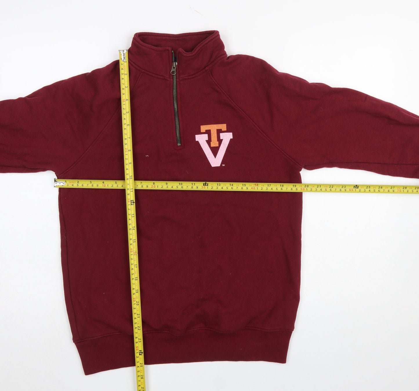 Homefield Men's Red 1/4 Zip Pullover Sweatshirt M