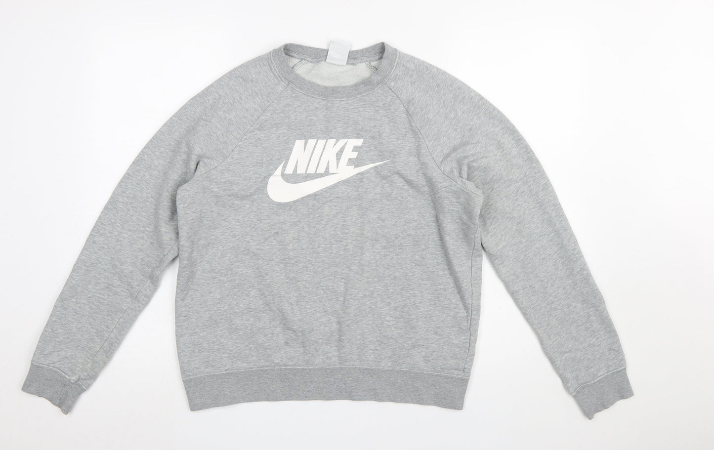 Nike Men's Grey Logo Crew Neck Pullover Sweatshirt Size M