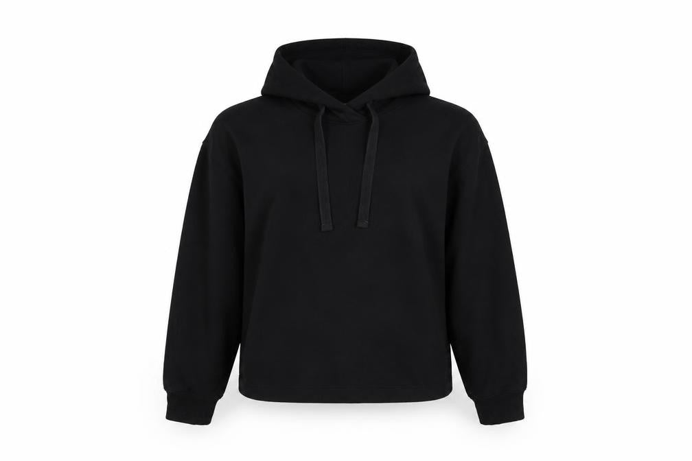 Old Navy Women's Black Pullover Hoodie Medium Cotton Blend