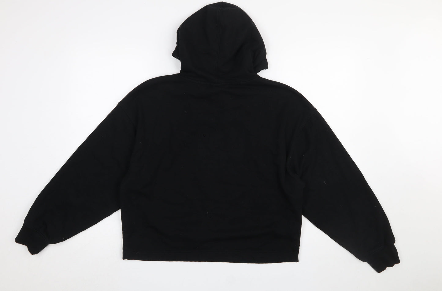 Old Navy Women's Black Pullover Hoodie Medium Cotton Blend