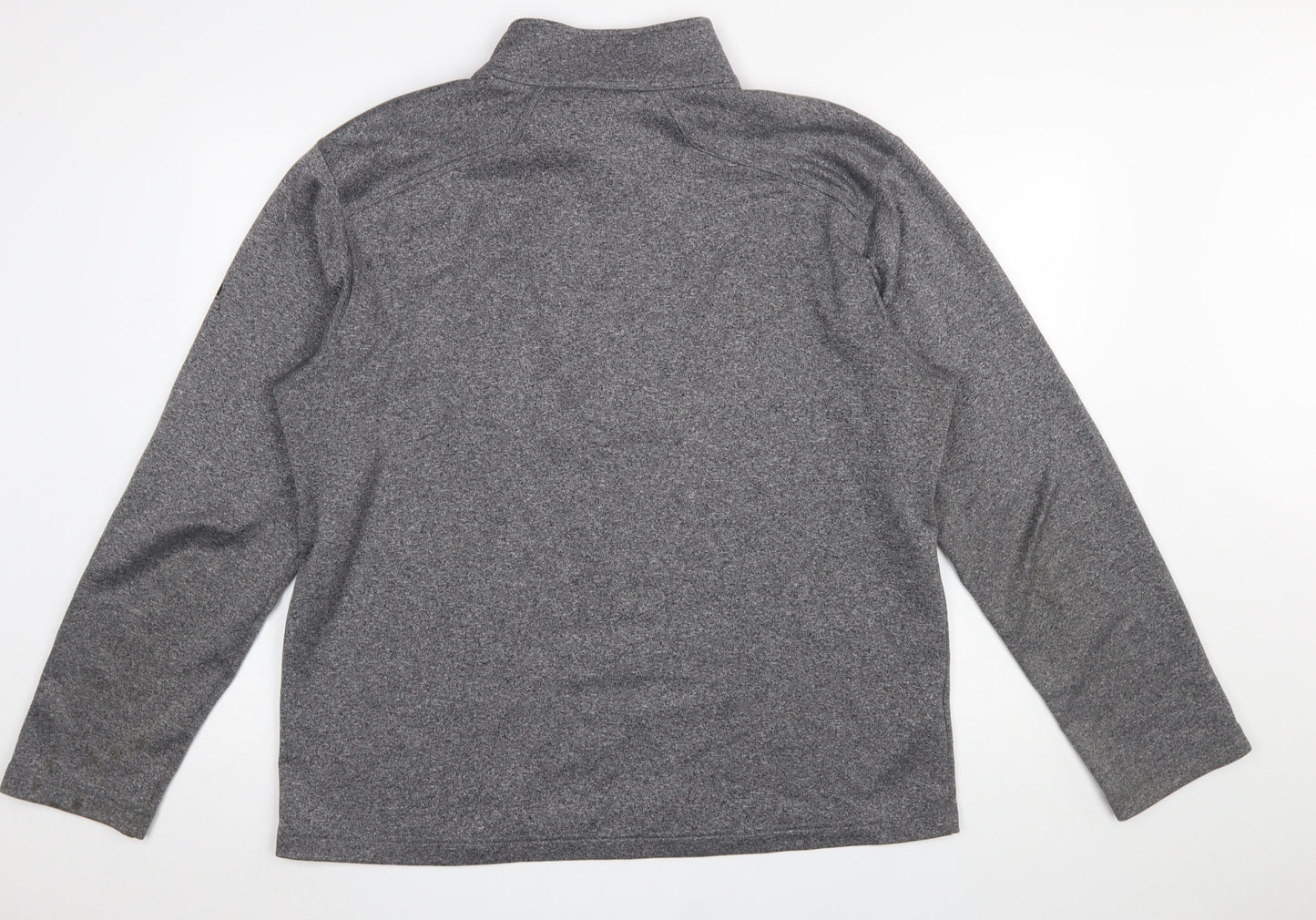 Eddie Bauer Men's Grey XL 1/4 Zip Fleece Sweatshirt Outdoor Pullover