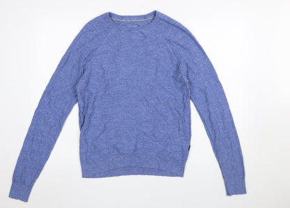 FatFace Men's Blue Cotton Crew Neck Pullover Jumper Size S