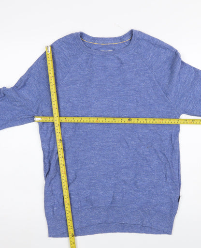 FatFace Men's Blue Cotton Crew Neck Pullover Jumper Size S