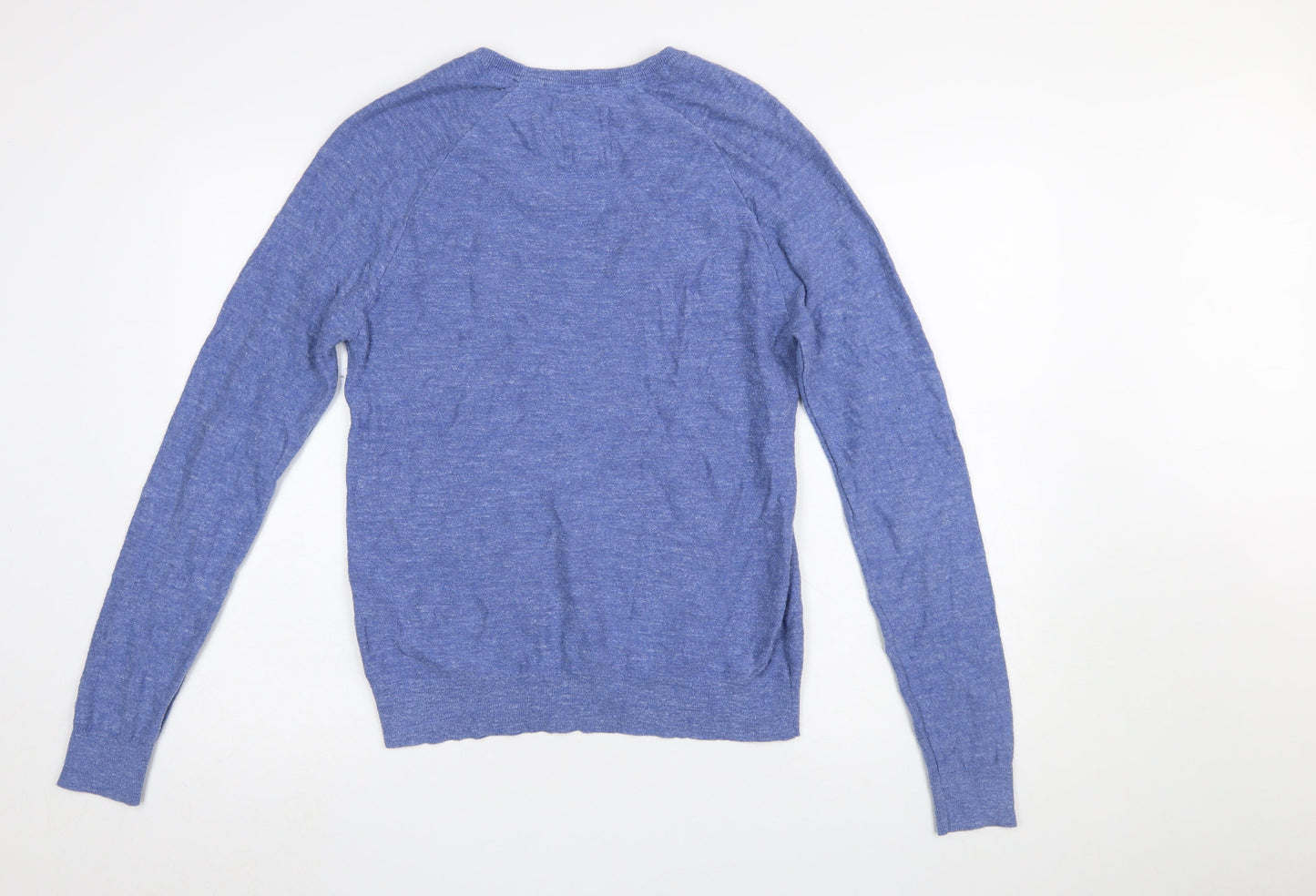 Fat Face Men's Blue Cotton Crew Neck Pullover Jumper Size S
