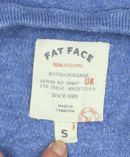 FatFace Men's Blue Cotton Crew Neck Pullover Jumper Size S