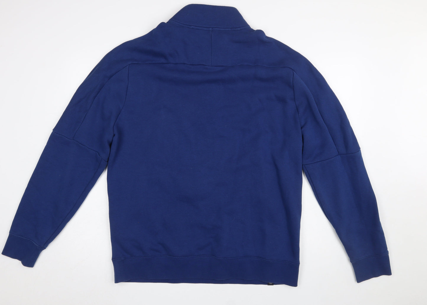 Diesel Men's Blue XL 1/4 Zip High Neck Cotton Sweatshirt