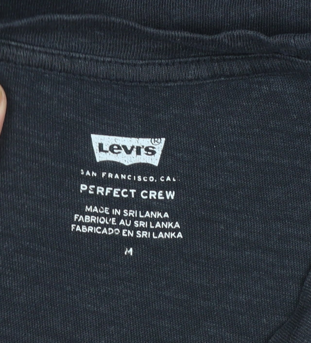 Levi's Women's Black Crew Neck Cotton Hemp T-Shirt Size M