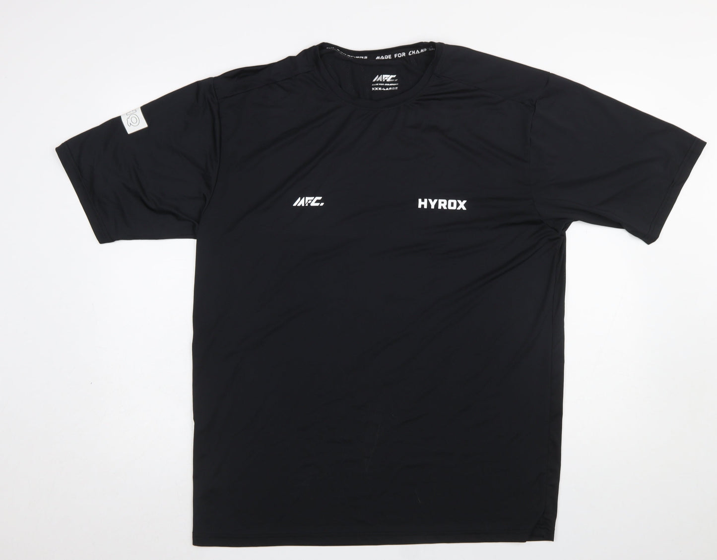 MFC Men Black 3XL Athletic T-Shirt Quick Dry Sports Top