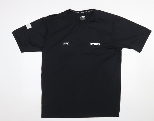 MFC Men Black 3XL Athletic T-Shirt Quick Dry Sports Top