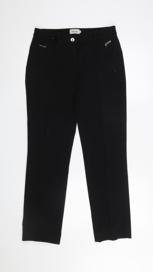Hongo Women's Black Size 12 Dress Pants with Pockets