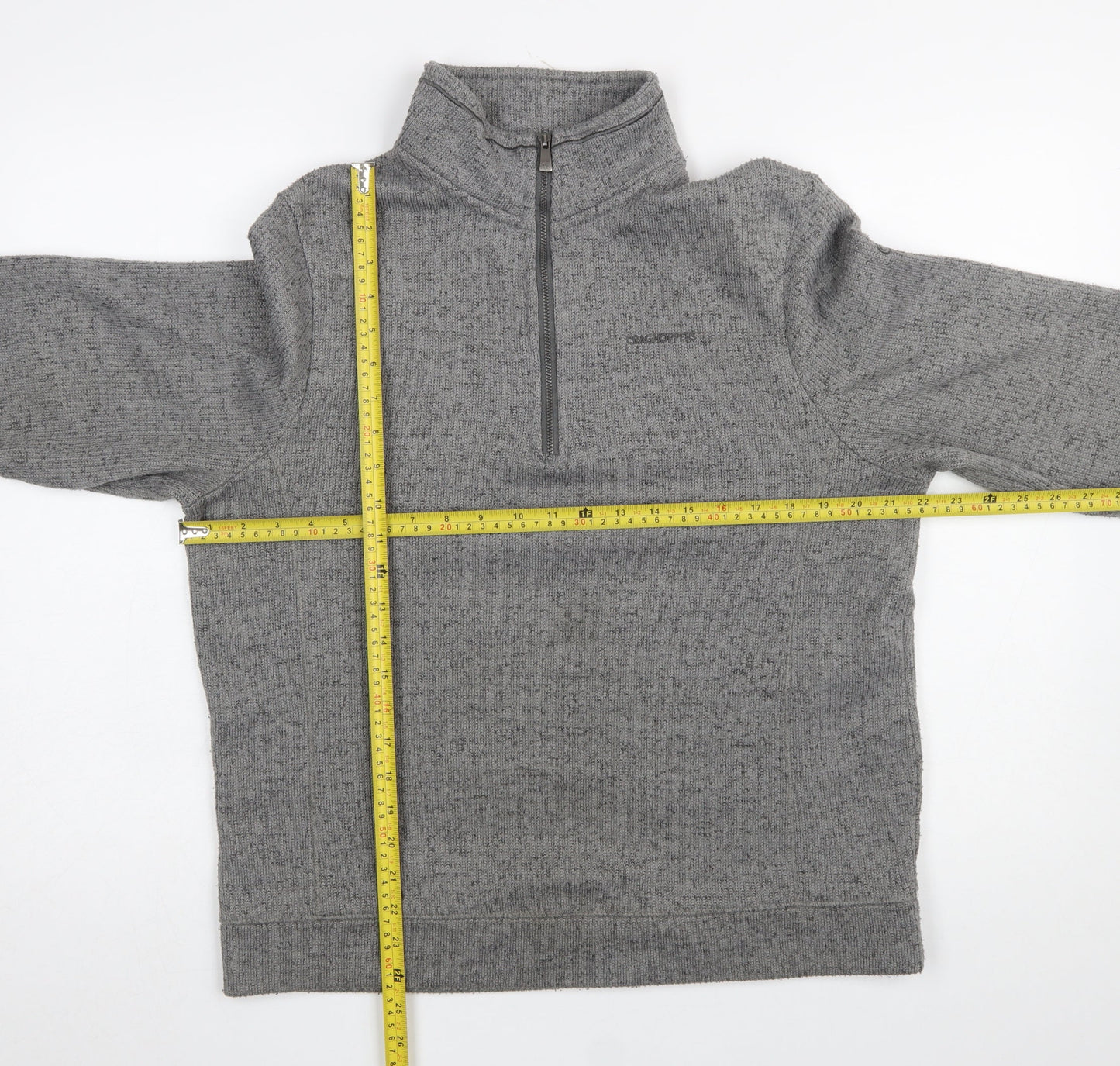 Craghoppers Men's Grey Half Zip Fleece Pullover Sweatshirt M Regular