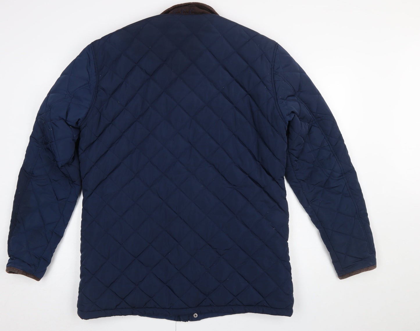 Crew Clothing Co. Men's Blue Quilted Jacket Medium Regular Fit Outdoor Coat