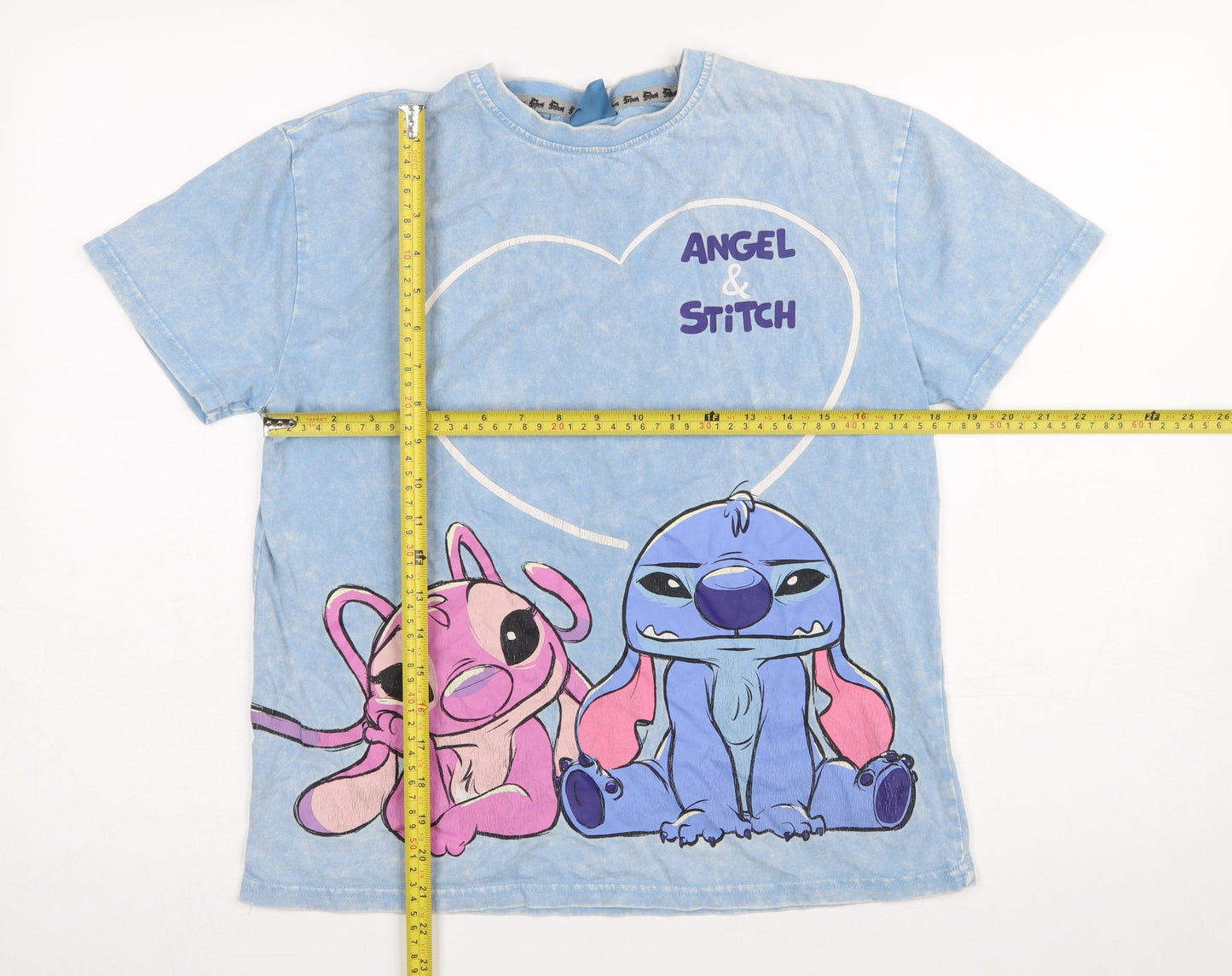 Primark Girls Blue Angel & Stitch Graphic T-Shirt 12-13 Years