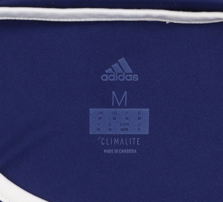 adidas Men's Blue Climalite Football T-Shirt M Regular Fit