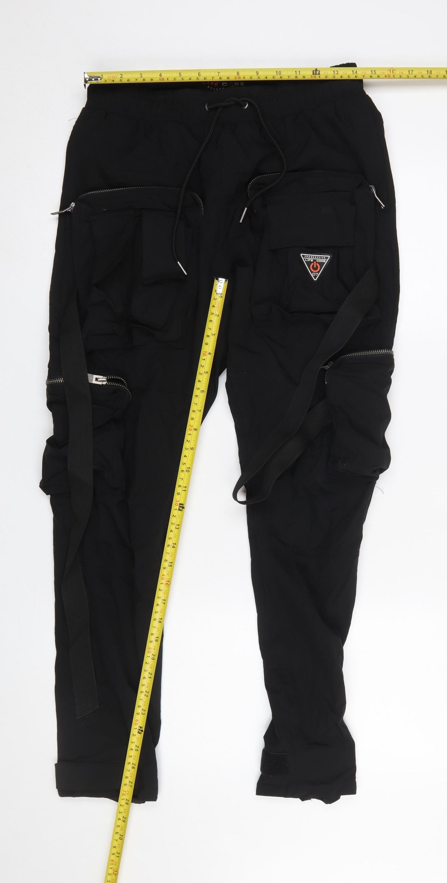 Life Code Progressive Women's Black Cargo Nylon Jogger Trousers Size S