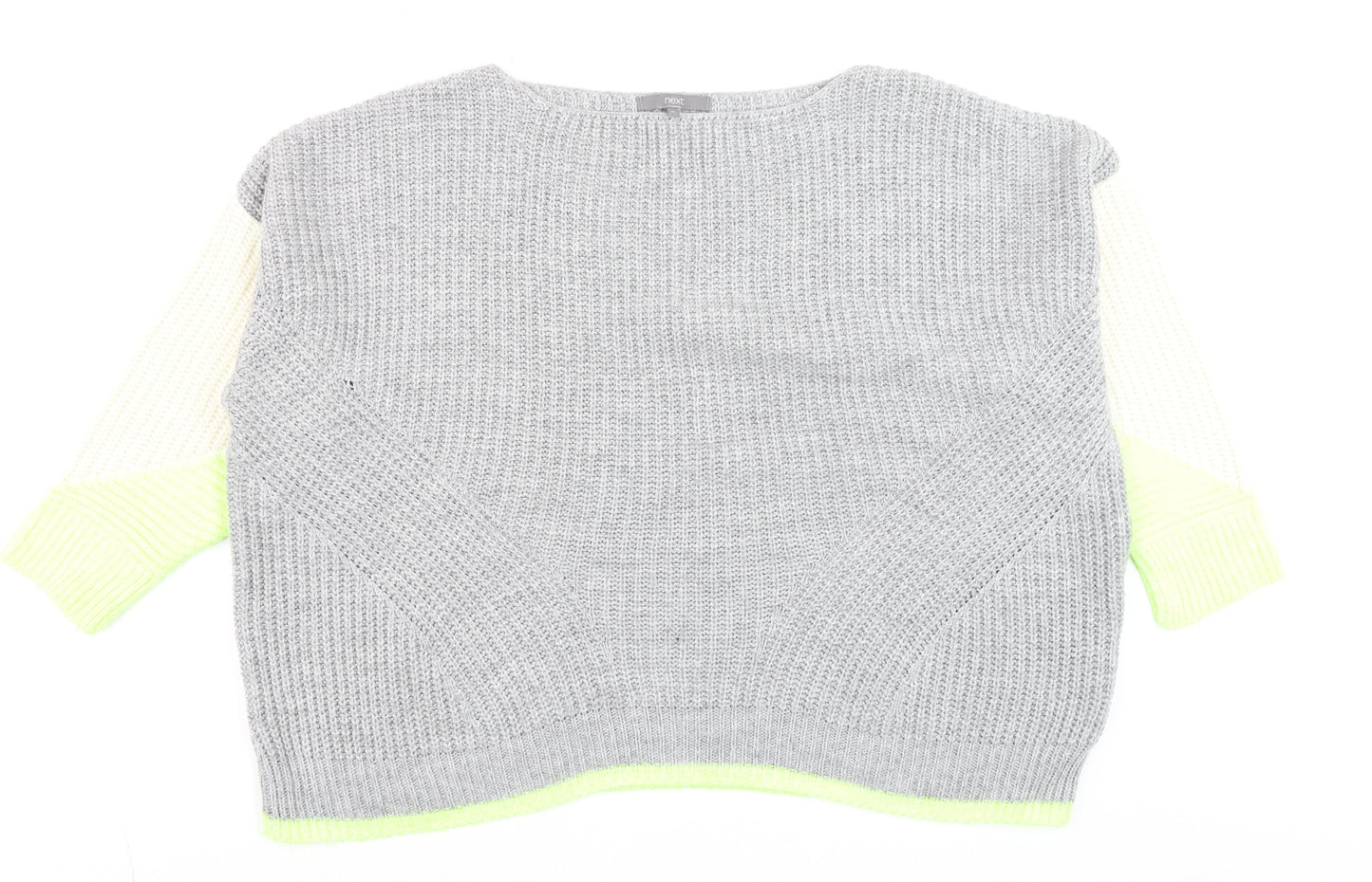 Next Men's Grey XL Chunky-Knit Crew Neck Jumper