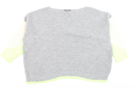 Next Men's Grey XL Chunky-Knit Crew Neck Jumper