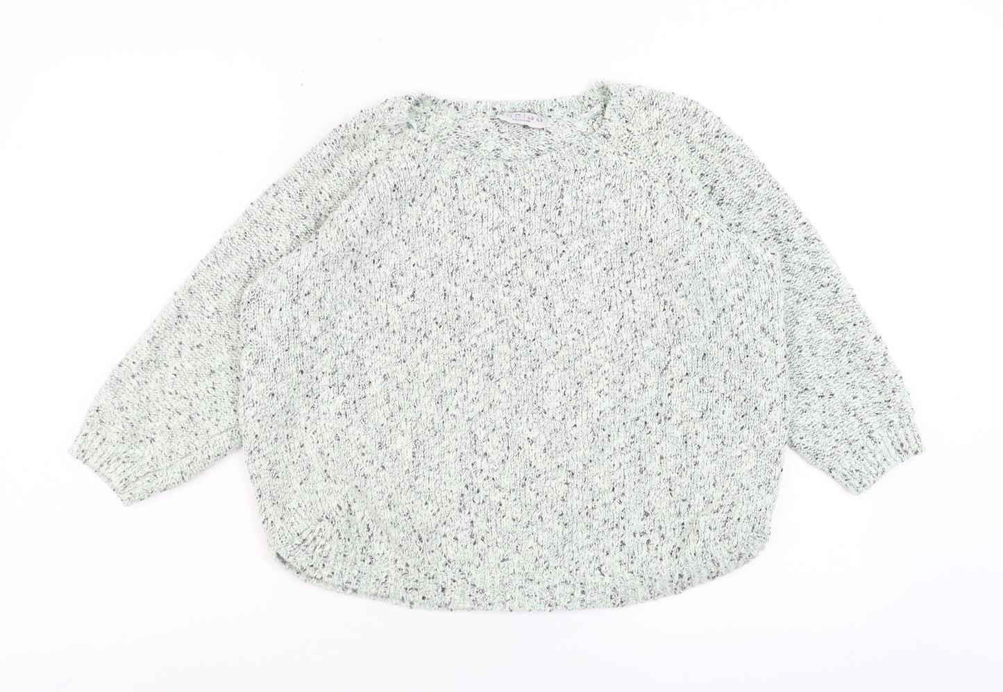 Marks and Spencer Women’s Green Chunky-Knit Relaxed Jumper Size 10