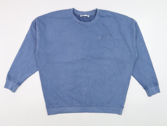 Marks and Spencer Men’s Blue NYC Crew Neck Pullover Sweatshirt Size S