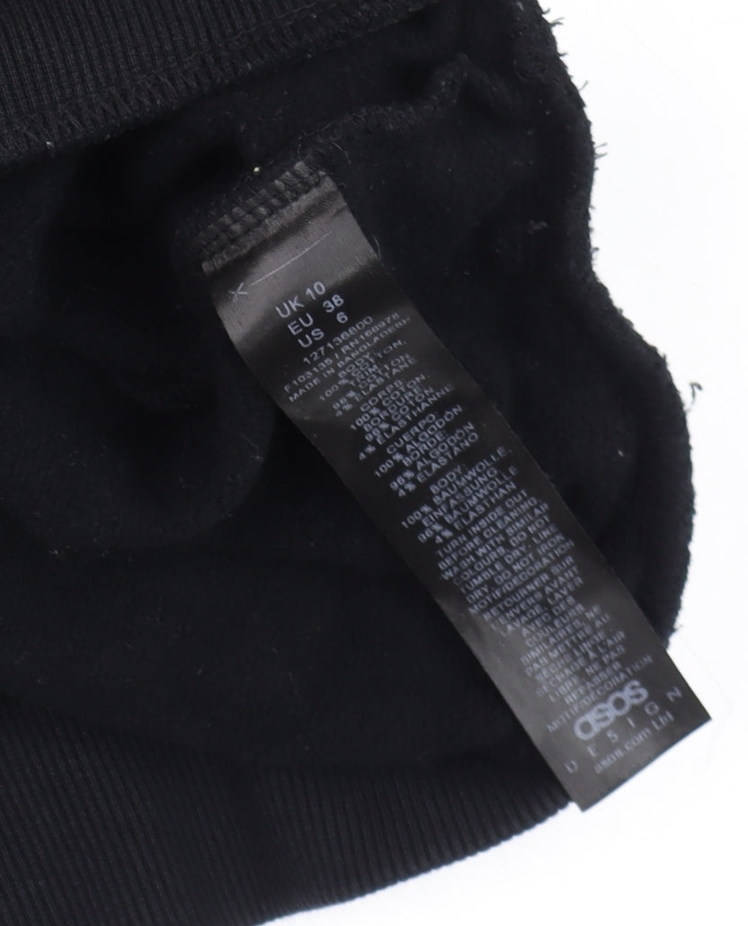 ASOS DESIGN Unisex Black Logo Pullover Sweatshirt L