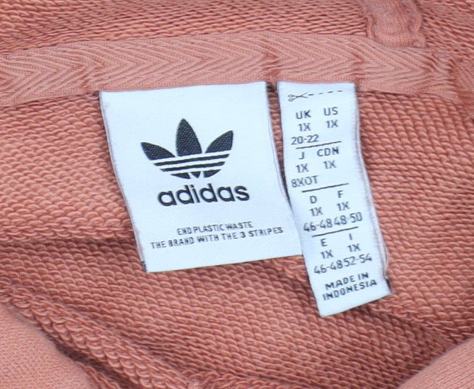Adidas Men's Brown Hoodie 1X Pullover Cotton Hooded Sweatshirt