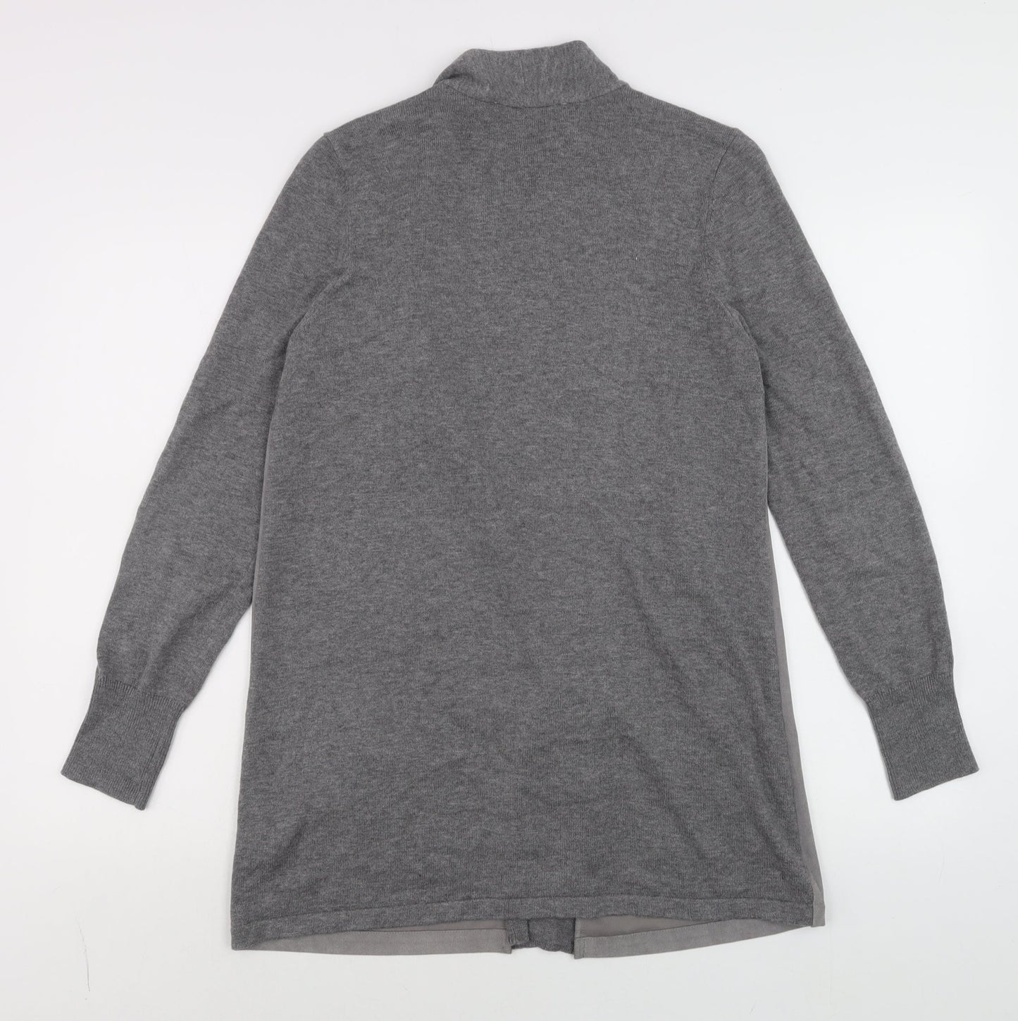 Betty Barclay Women's Grey Long Sleeve Open Wrap Cardigan Size M