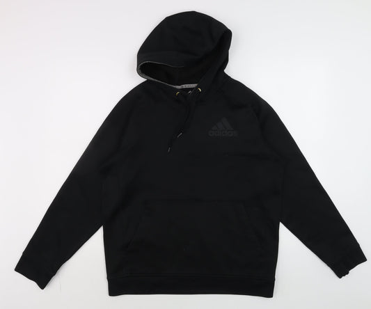Adidas Men's Black Pullover Hoodie Size L Sports Fleece