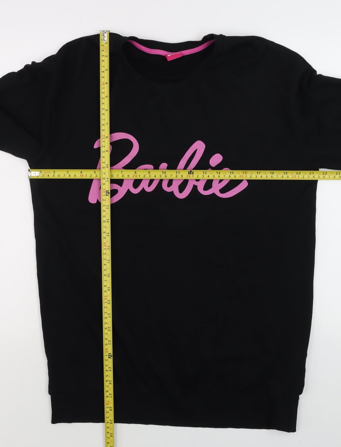 Barbie Girls Black Cotton Pullover Sweatshirt 10 Years Long Sleeve