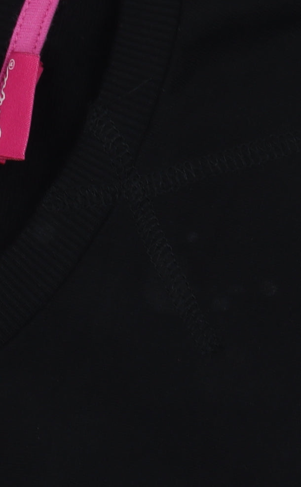 Barbie Girls Black Cotton Pullover Sweatshirt 10 Years Long Sleeve