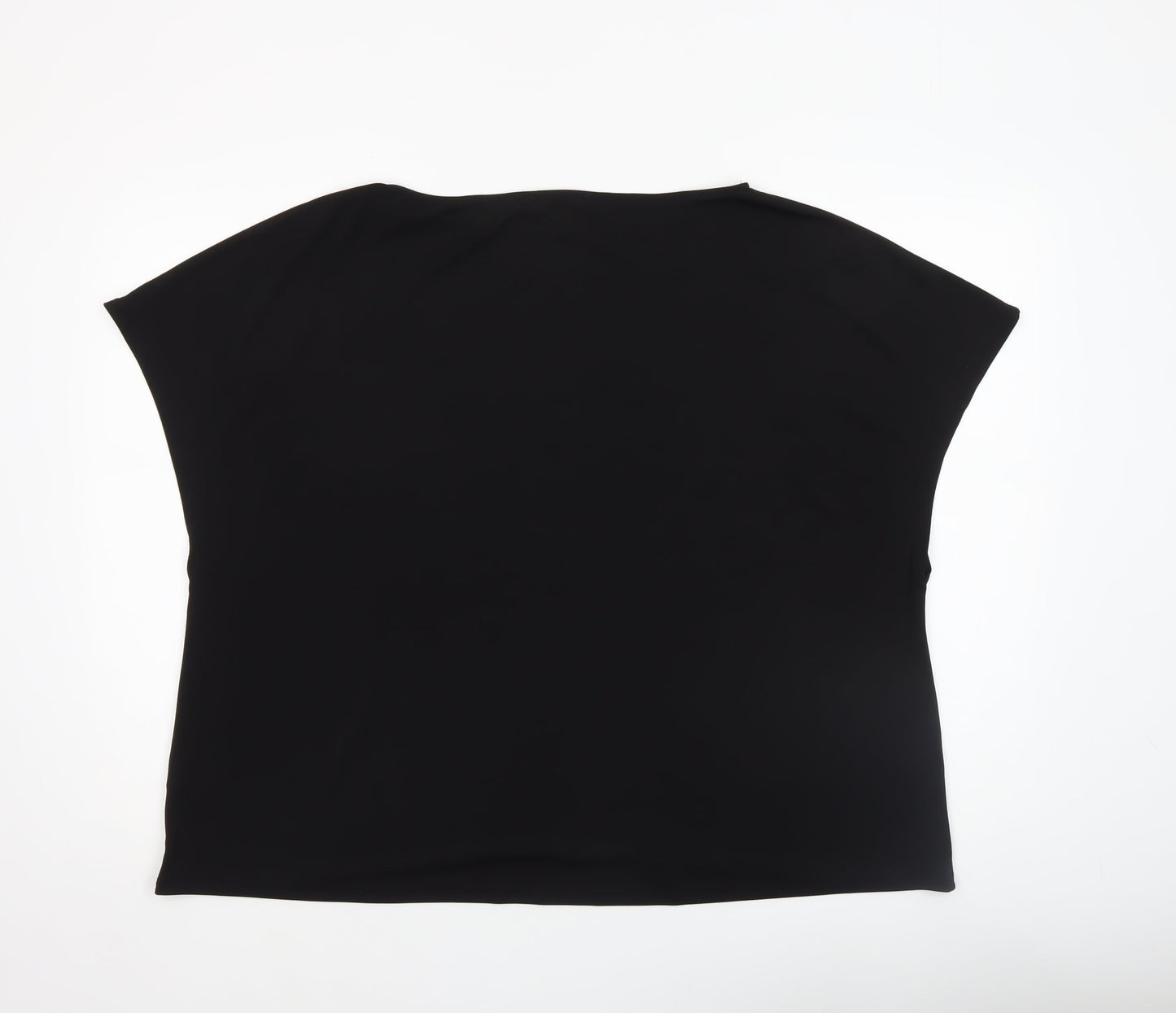 Marks and Spencer Women’s Black Sequin Animal Print Plus Size 22 Jersey T-Shirt